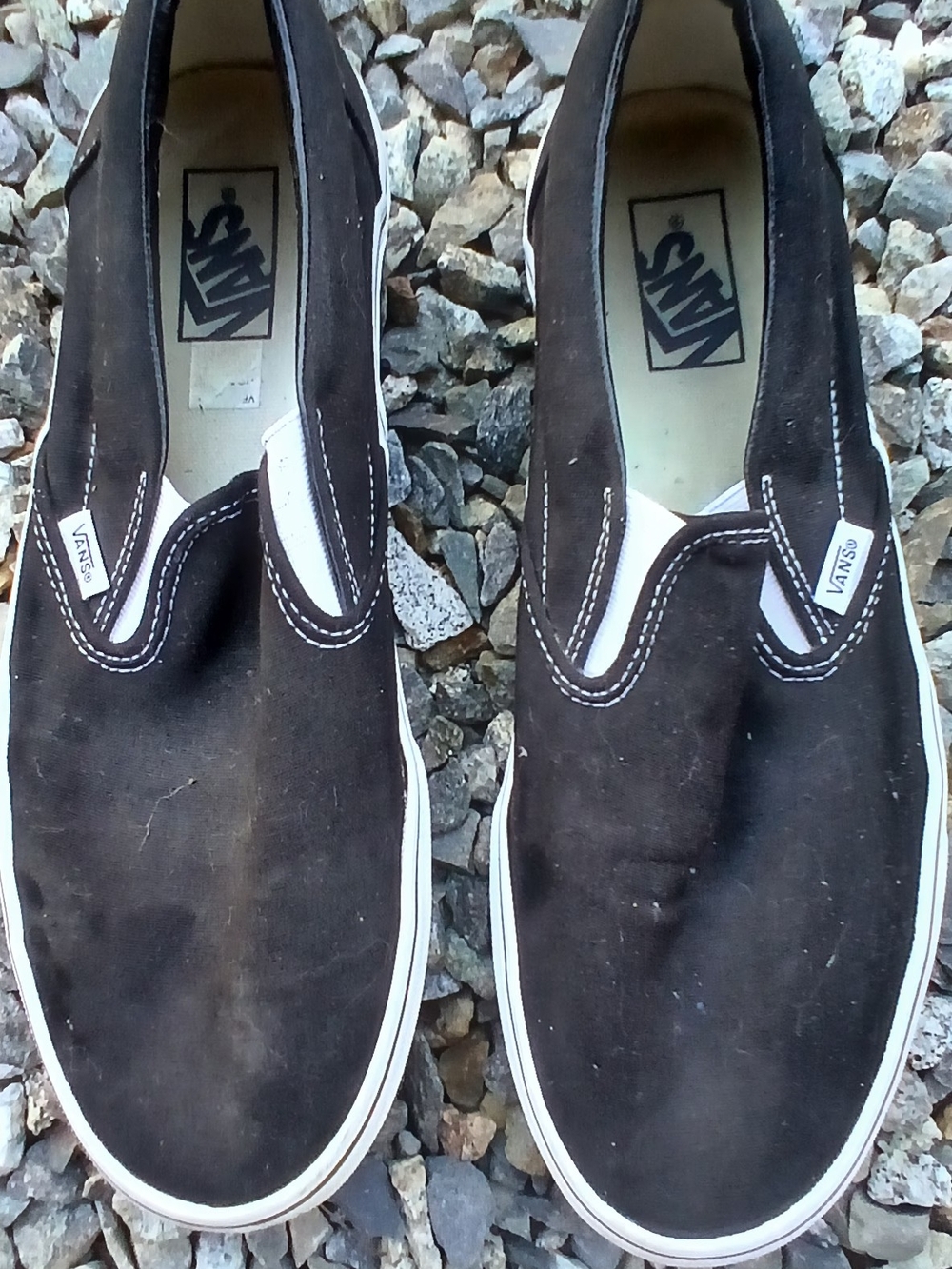 Vans Men’s Black Canvas Slip-On Loafers Size 11